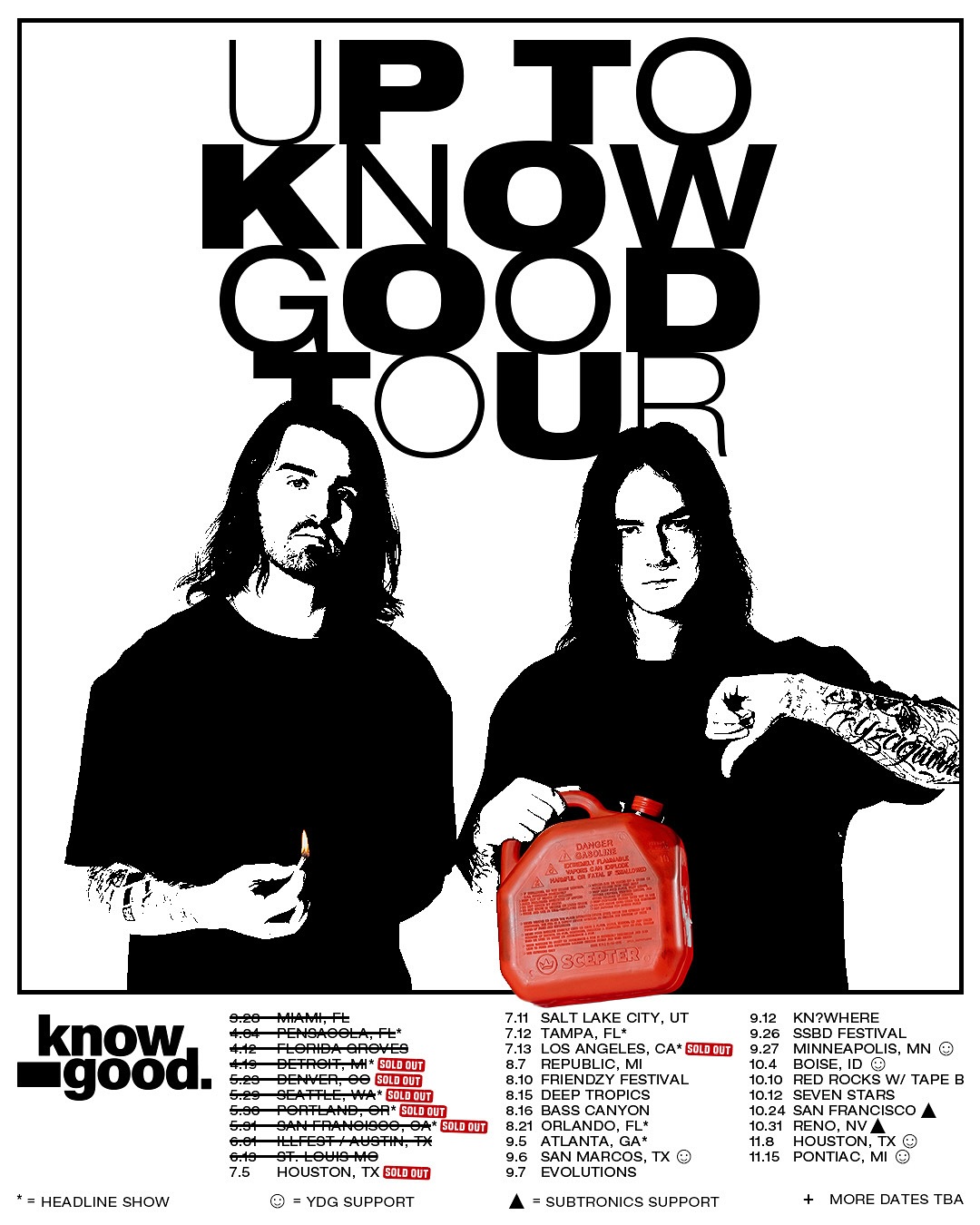 Know Good UP TO KNOW GOOD TOUR Tour Poster 2025